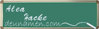 Alea Hacke Visitenkarte